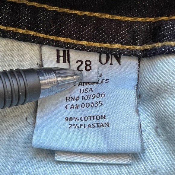 Hudson Jeans Signature Bootcut Flap Pocket Low Rise W170DHA Elm Dark Wash Sz 28 - Picture 10 of 11